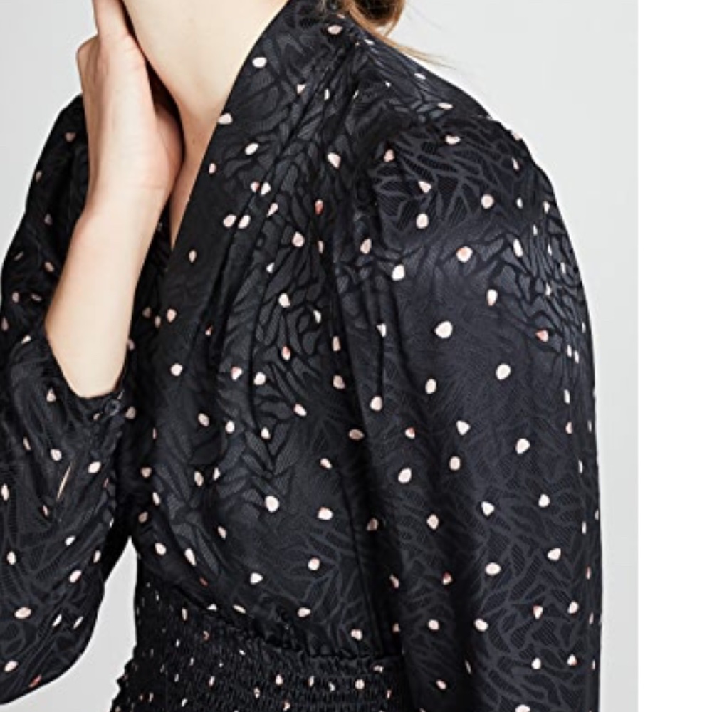 NWT Rebecca Taylor Long Sleeve Paint Dot Dress 10 - Picture 2 of 7